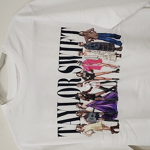 Taylor Swift Midnight Era Graphic Sweatshirt White Long Sleeve Size Small - Picture 4 of 16